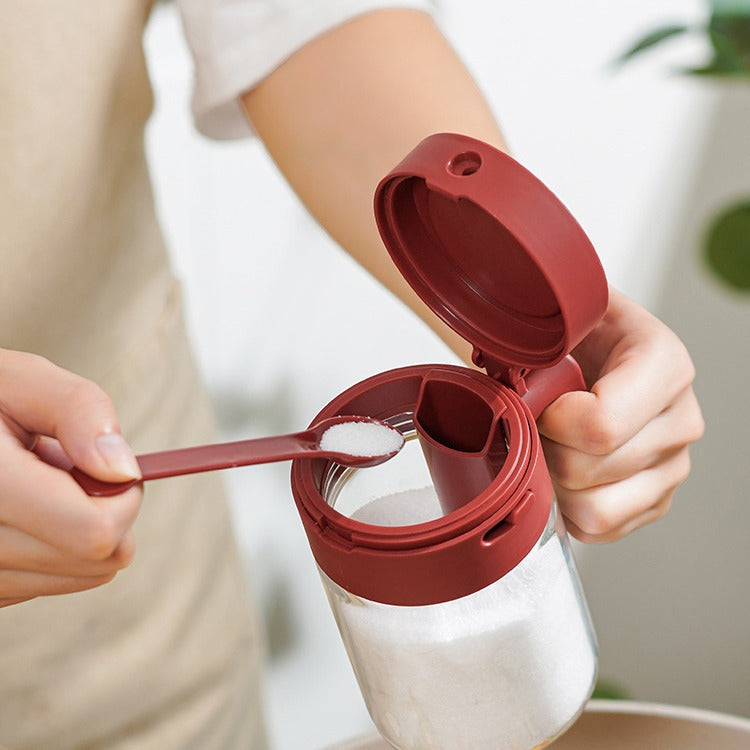 Small Seasoning Jars With Lids And Spoon Separation
