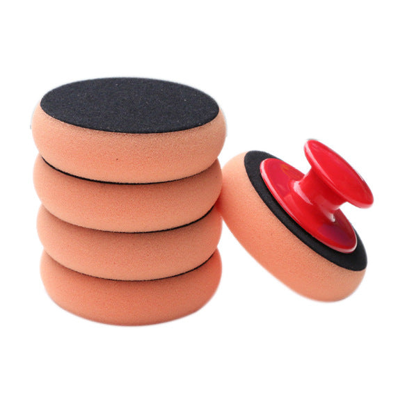 Sponge Handle Round Polishing Waxing Sponge Cleaning Maintenance Tool