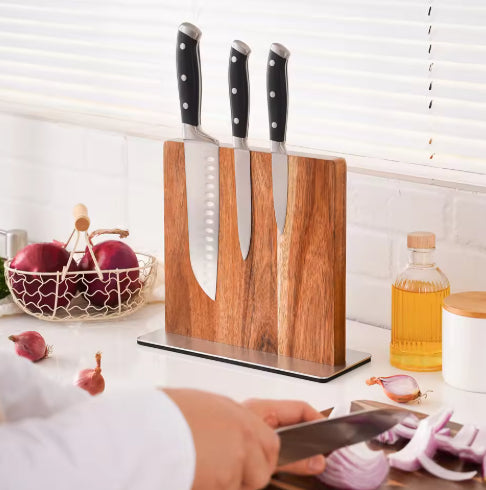 Eco-friendly Sandalwood Magnetic Knife Holder Launched  Premium Kitchen Knife Holder